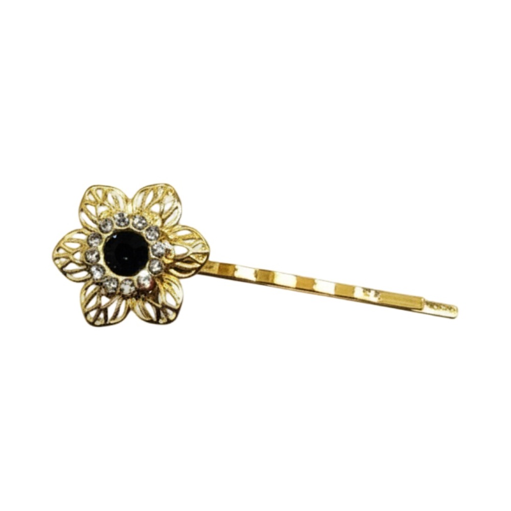 Black gold Rhinestone Crystal Bobby pin Accessories fashion accessorie